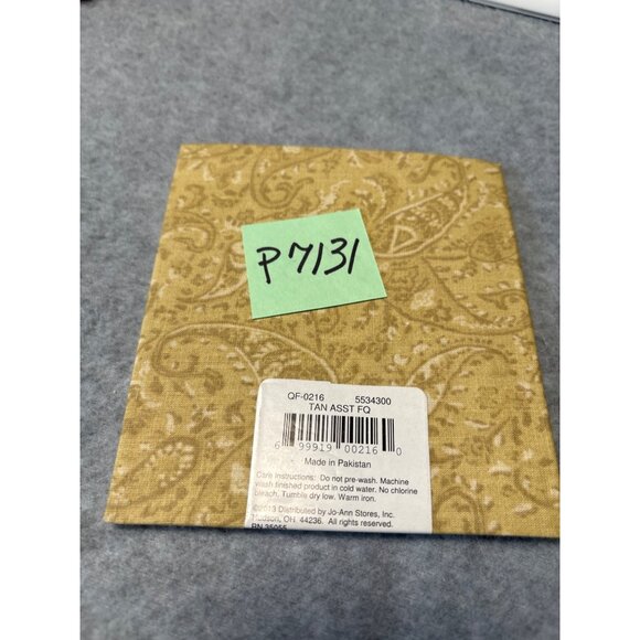Tan Paisley Fabric Quarters 18" x 21" Cotton For Crafts Sewing Quilting Jo-Ann S - Picture 4 of 4